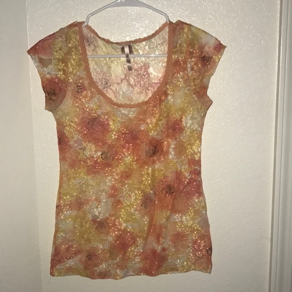 Floral lace blouse